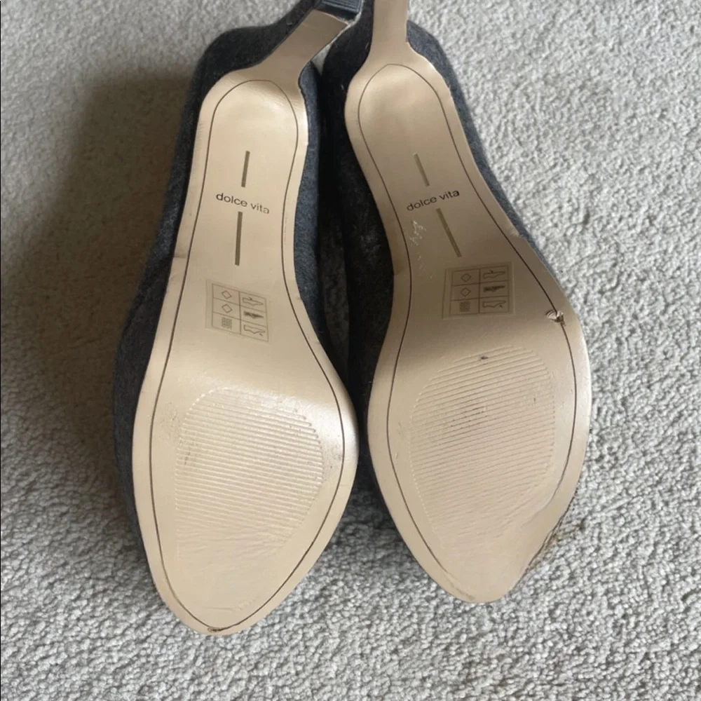 dolce vita gray flannel platform heels